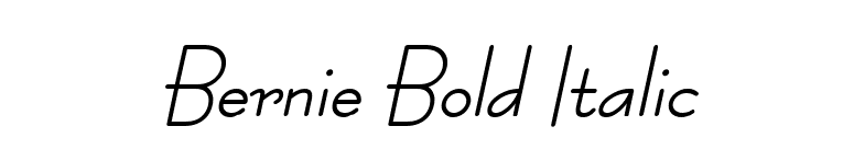 Bernie Bold Italic font preview