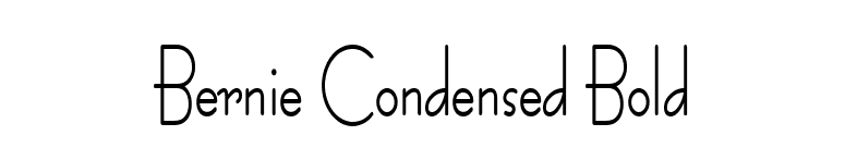 Bernie Condensed Bold font preview