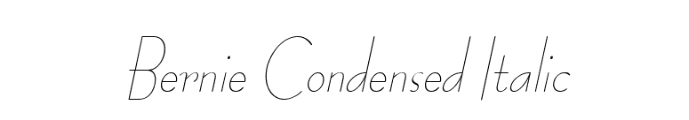 Bernie Condensed Italic font preview