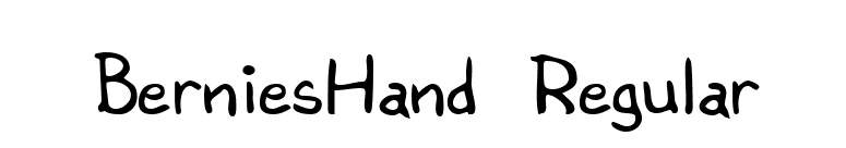 BerniesHand Regular font preview