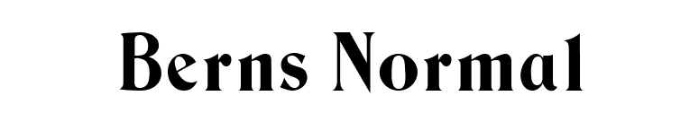 Berns Normal font preview
