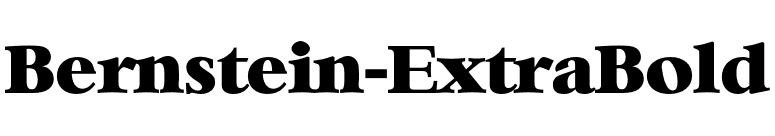 Bernstein-ExtraBold font preview