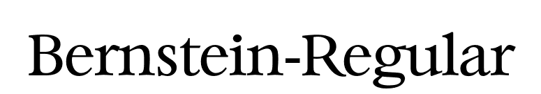 Bernstein-Regular font preview