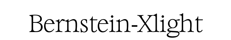 Bernstein-Xlight font preview