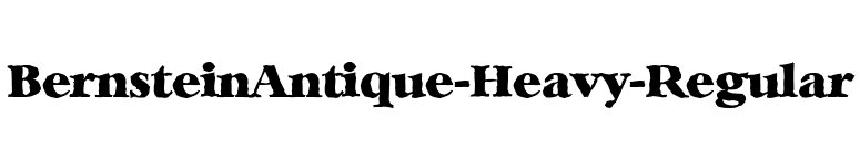 BernsteinAntique-Heavy-Regular font preview