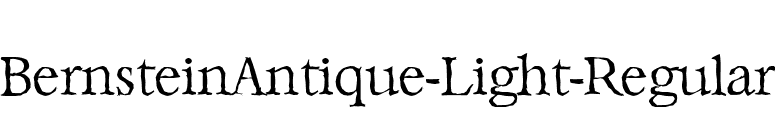 BernsteinAntique-Light-Regular font preview