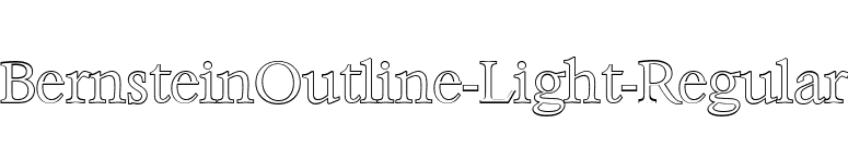 BernsteinOutline-Light-Regular font preview