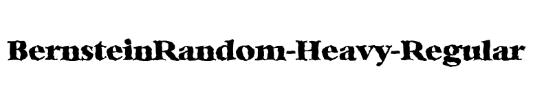 BernsteinRandom-Heavy-Regular font preview