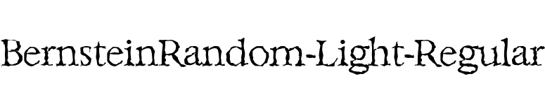 BernsteinRandom-Light-Regular font preview