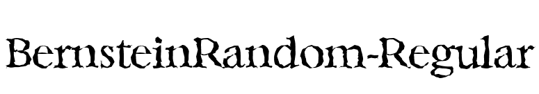 BernsteinRandom-Regular font preview