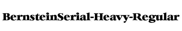 BernsteinSerial-Heavy-Regular font preview