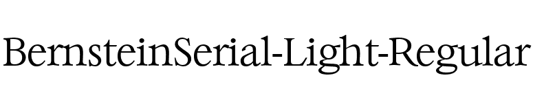 BernsteinSerial-Light-Regular font preview