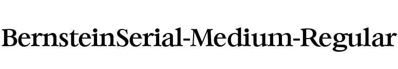 BernsteinSerial-Medium-Regular font preview