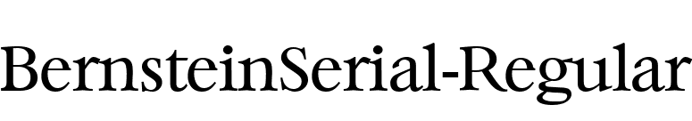 BernsteinSerial-Regular font preview