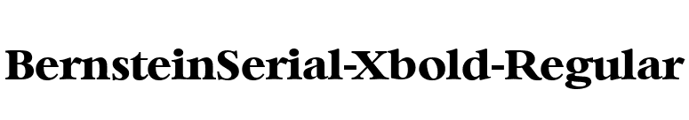 BernsteinSerial-Xbold-Regular font preview