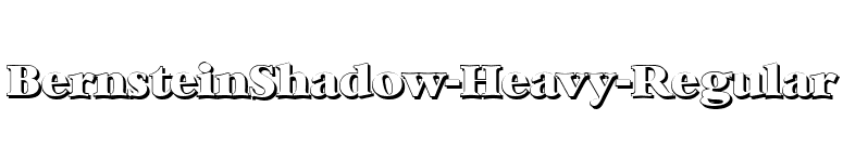 BernsteinShadow-Heavy-Regular font preview