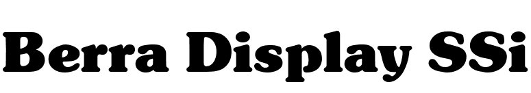 Berra Display SSi font preview