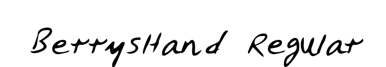 BerrysHand Regular font preview