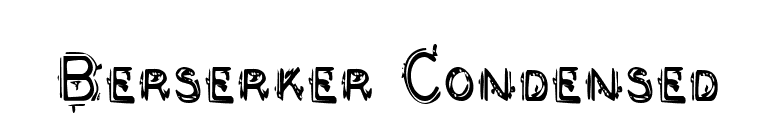 Berserker Condensed font preview