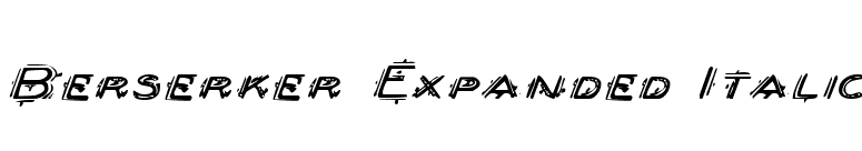 Berserker Expanded Italic font preview