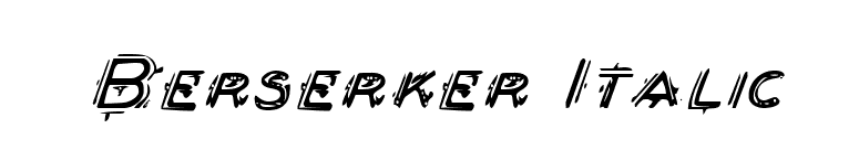 Berserker Italic font preview