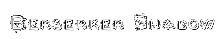 Berserker Shadow font preview