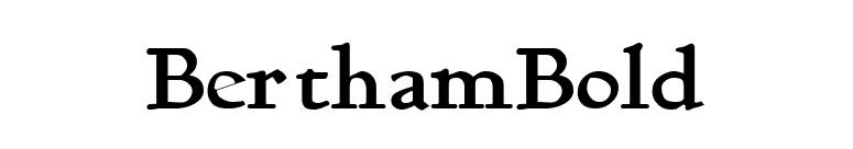 BerthamBold font preview