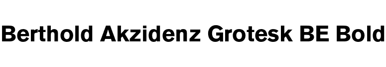 Berthold Akzidenz Grotesk BE Bold font preview