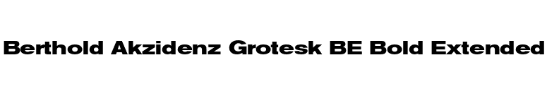 Berthold Akzidenz Grotesk BE Bold Extended font preview