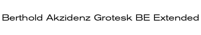 Berthold Akzidenz Grotesk BE Extended font preview