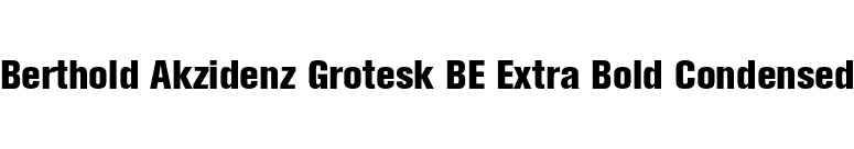 Berthold Akzidenz Grotesk BE Extra Bold Condensed font preview