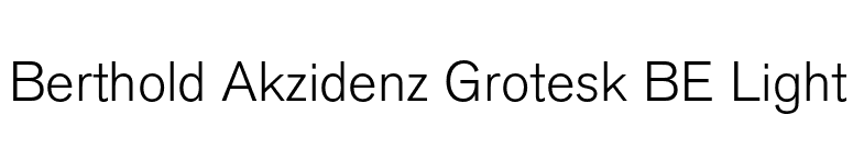 Berthold Akzidenz Grotesk BE Light font preview