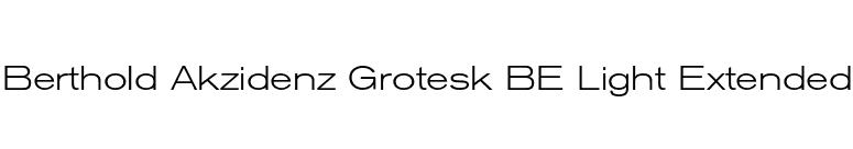 Berthold Akzidenz Grotesk BE Light Extended font preview