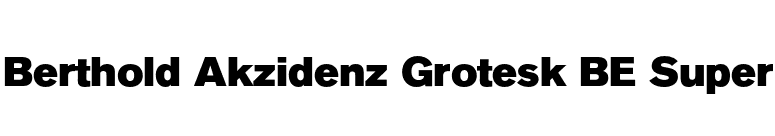Berthold Akzidenz Grotesk BE Super font preview