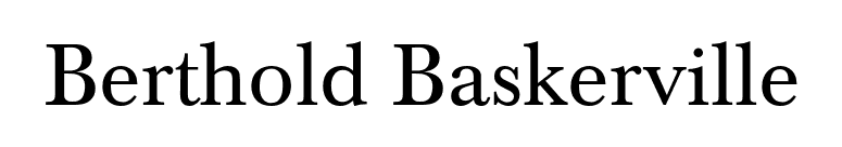 Berthold Baskerville font preview
