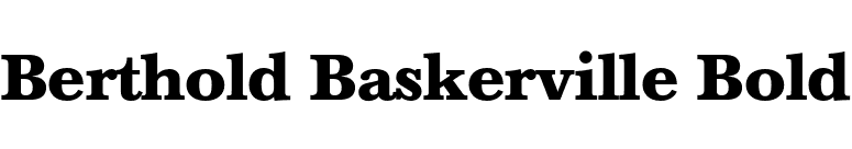 Berthold Baskerville Bold font preview