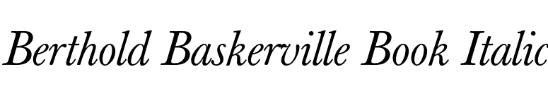 Berthold Baskerville Book Italic font preview