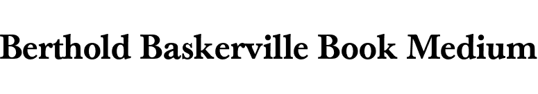 Berthold Baskerville Book Medium font preview