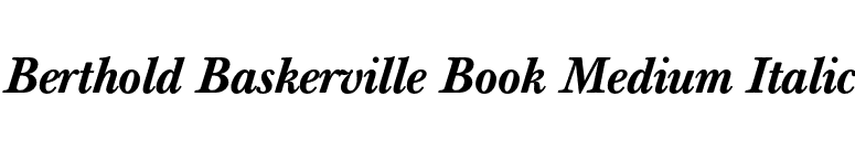 Berthold Baskerville Book Medium Italic font preview