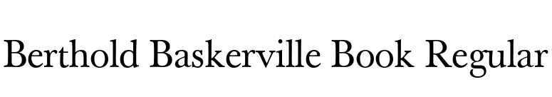 Berthold Baskerville Book Regular font preview