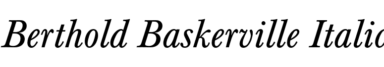 Berthold Baskerville Italic font preview