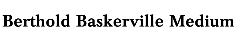 Berthold Baskerville Medium font preview