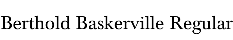 Berthold Baskerville Regular font preview