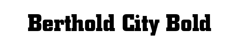 Berthold City Bold font preview