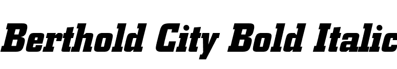 Berthold City Bold Italic font preview