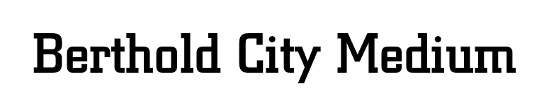 Berthold City Medium font preview