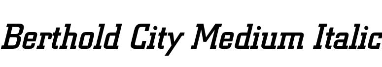 Berthold City Medium Italic font preview
