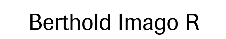 Berthold Imago R font preview