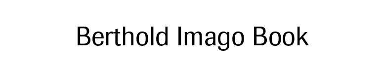 Berthold Imago Book font preview