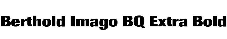 Berthold Imago BQ Extra Bold font preview